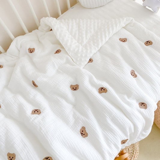 Embroidered Winter Cotton Bed Cover - Just Kidding Store
