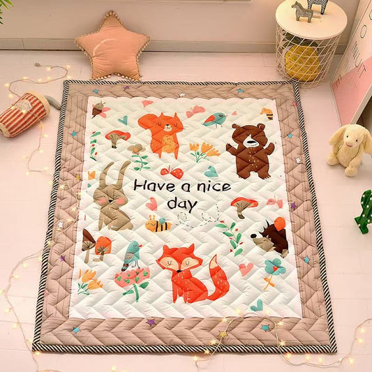 Quilted Children Play Mat Baby Anti Skid Crawling Mat - Just Kidding Store