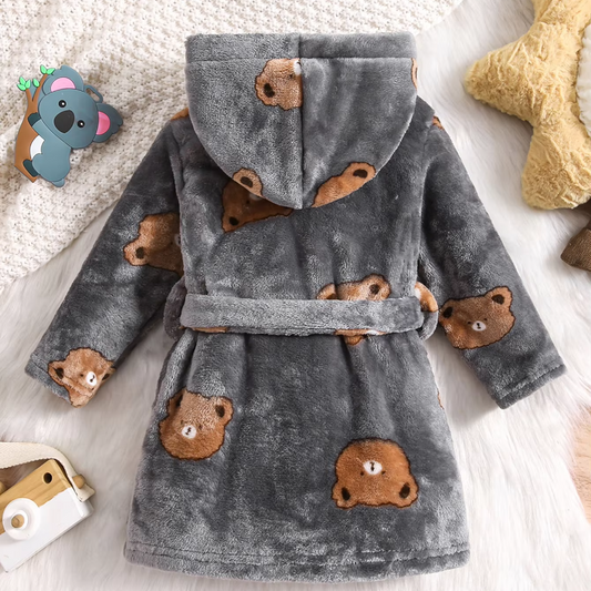 Brown Bear Plush Hooded Robe - Just Kidding Store