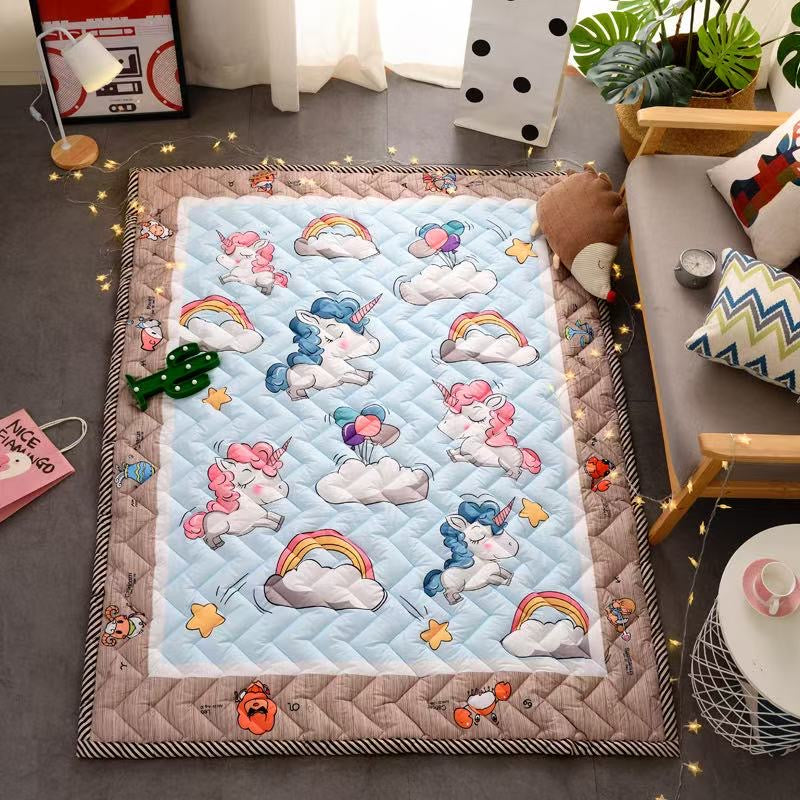 Quilted Children Play Mat Baby Anti Skid Crawling Mat - Just Kidding Store