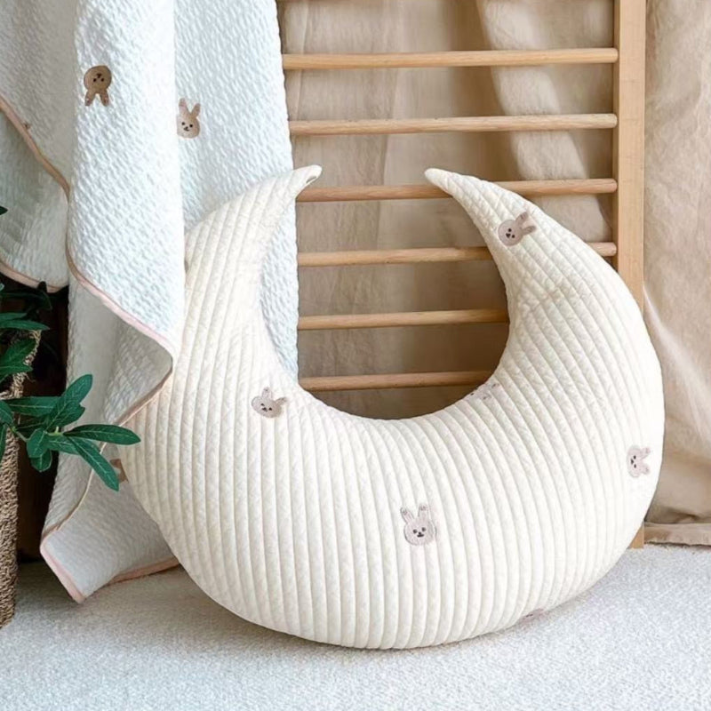 Oversized Moon Pillow Baby Nursery Cushion  - Just Kidding Store