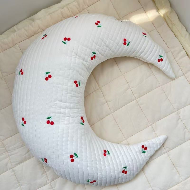 Oversized Moon Pillow Baby Nursery Cushion  - Just Kidding Store