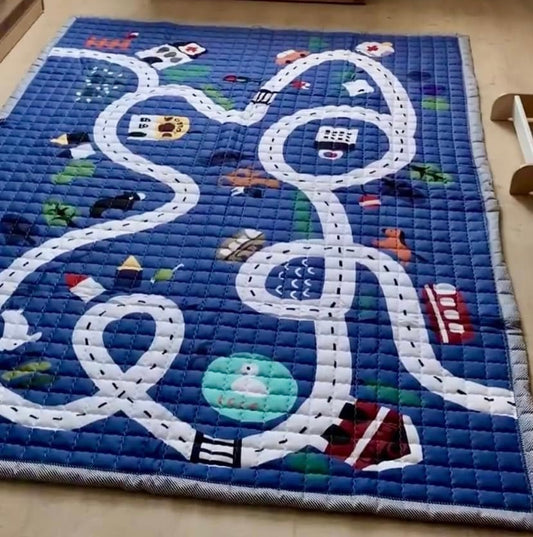 Oversized Quilted Play Mat - Anti Skid Carpet