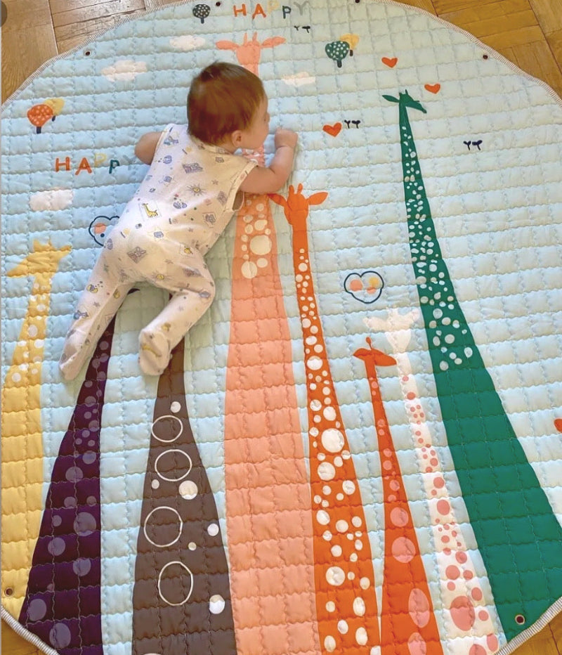 Activity Play Mat - Toy Storage - Giraffe Family - Just Kidding Store