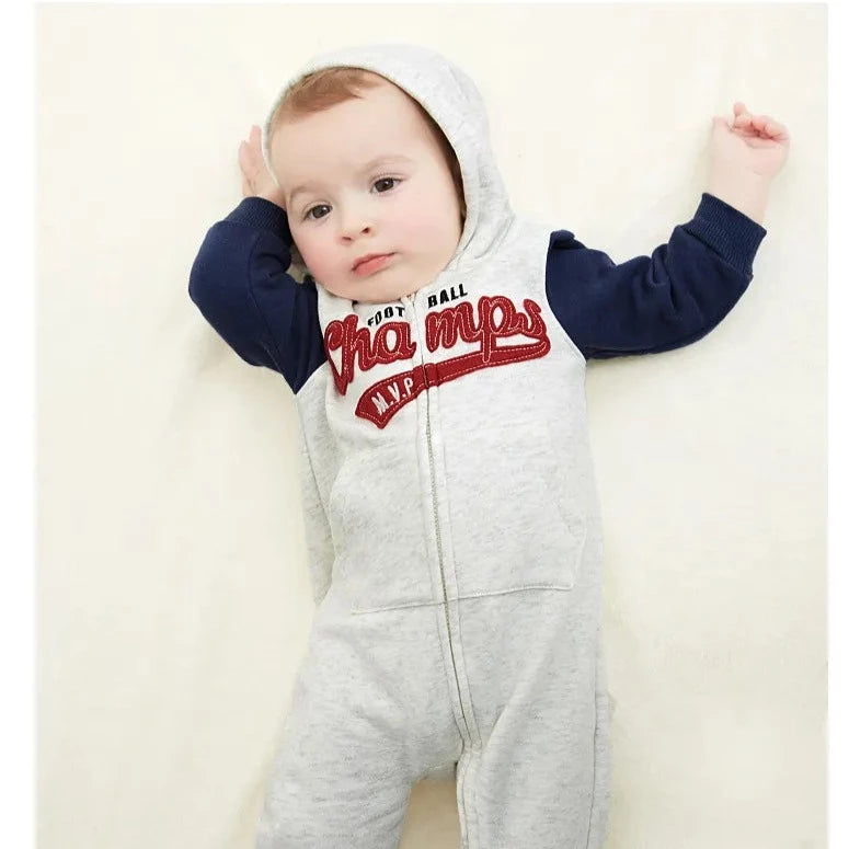 Long Sleeve Hooded Jumpsuit - Just Kidding Store