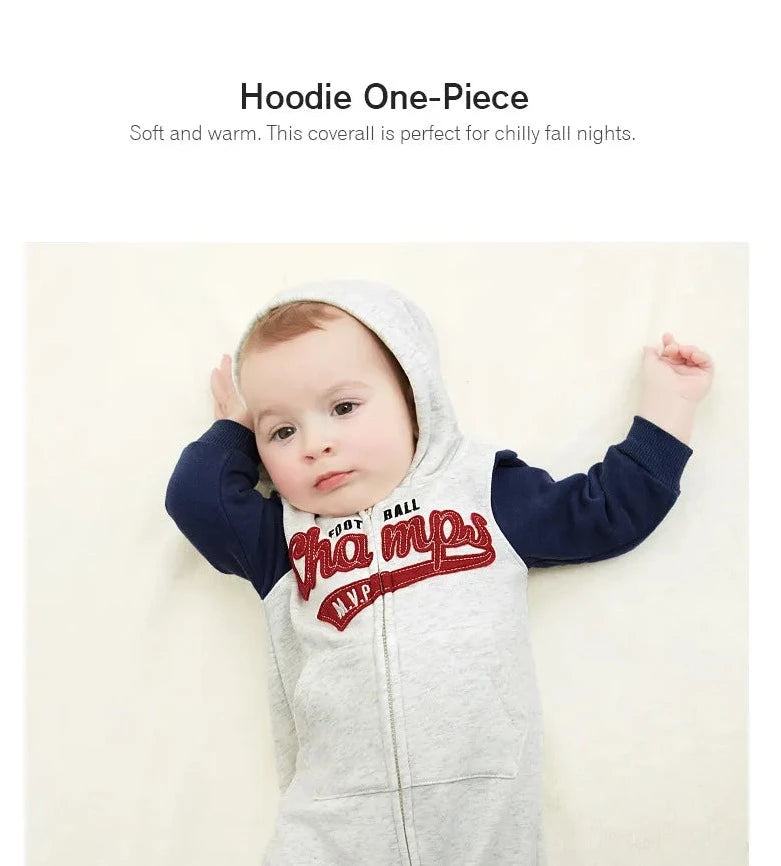 Long Sleeve Hooded Jumpsuit - Just Kidding Store
