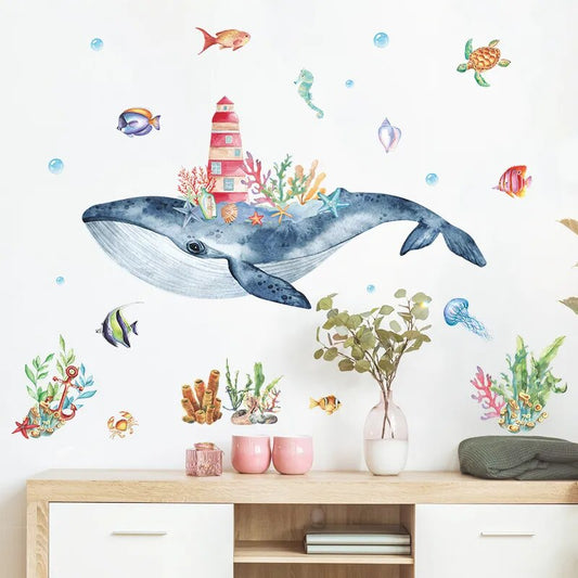 Undersea Whale Wall Stickers - Just Kidding Store