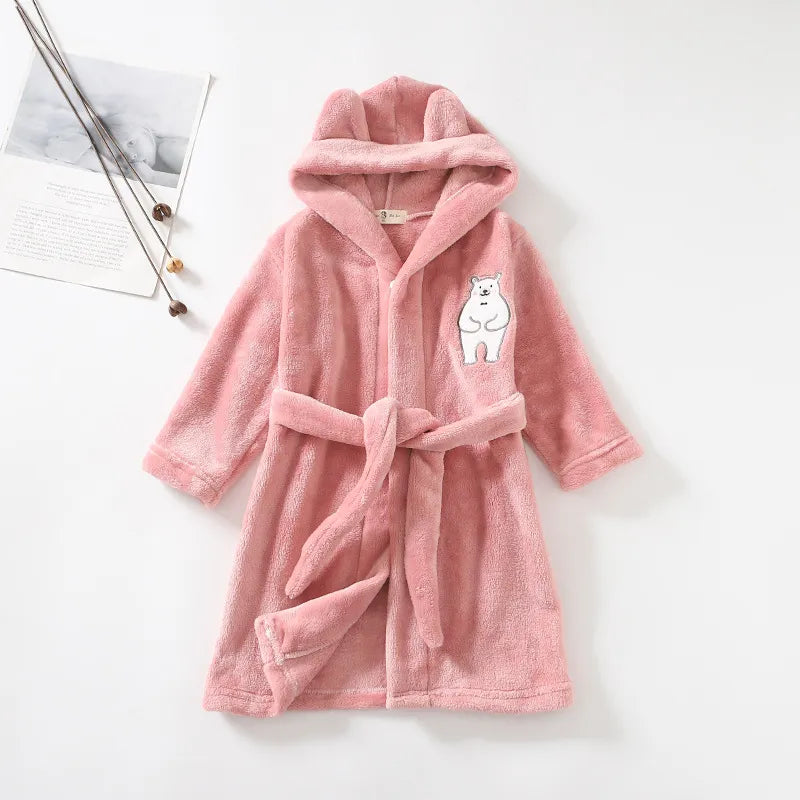 Polar Bear Flannel Robe - Just Kidding Store