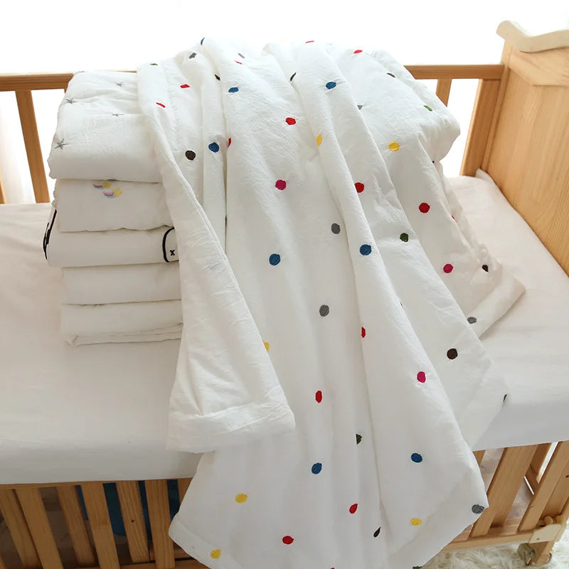 Embroidered Cotton Muslin Bedspread - Just Kidding Store