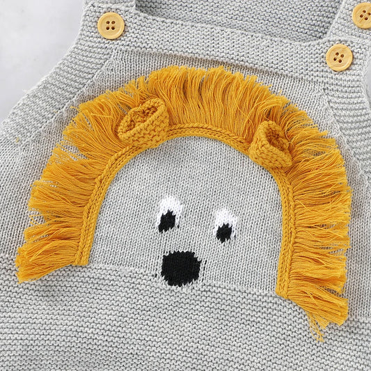 Lion Cotton Knitted Overall - Just Kidding Store