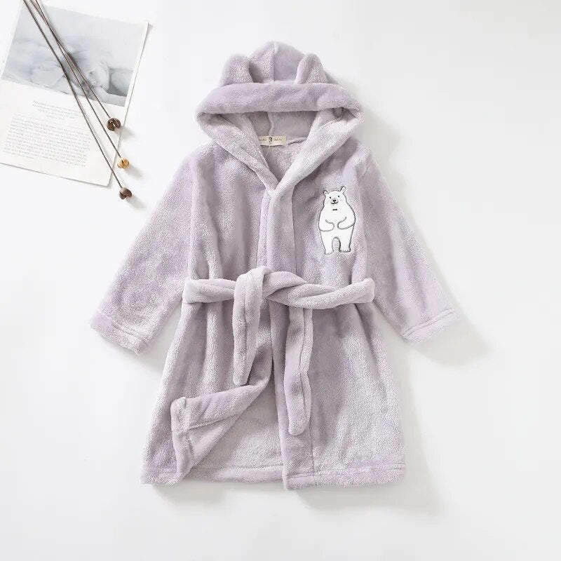 Polar Bear Flannel Robe - Just Kidding Store