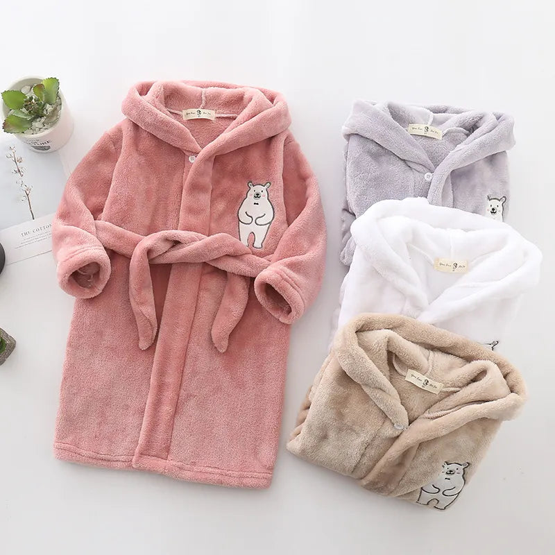 Polar Bear Flannel Robe - Just Kidding Store