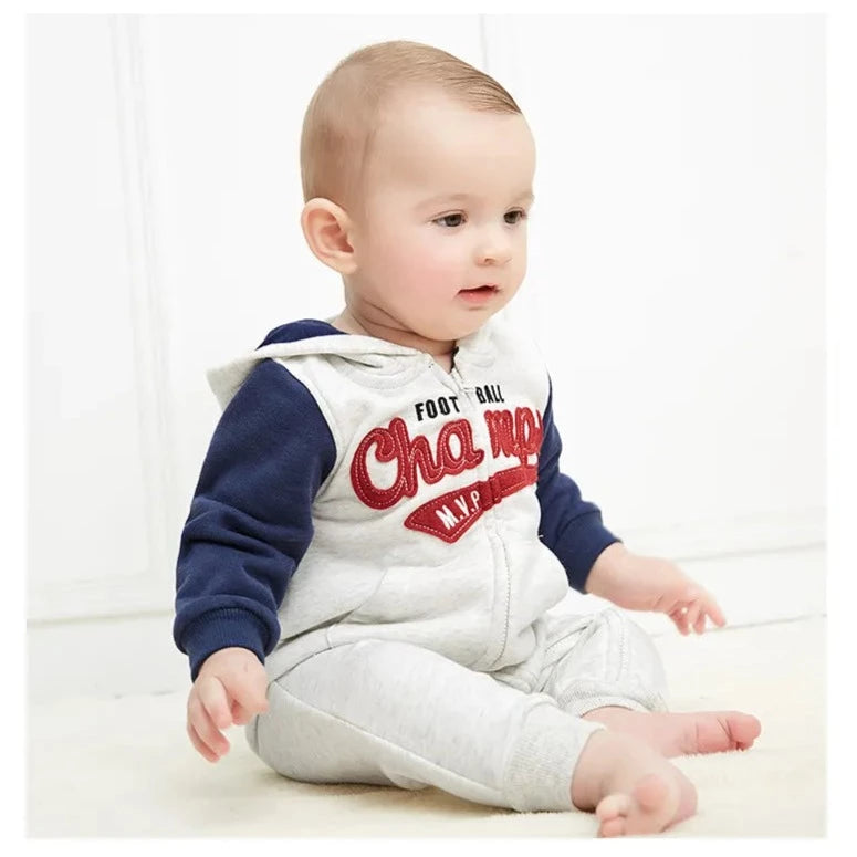 Long Sleeve Hooded Jumpsuit - Just Kidding Store
