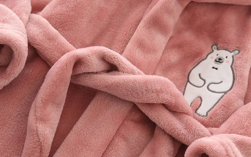 Polar Bear Flannel Robe - Just Kidding Store