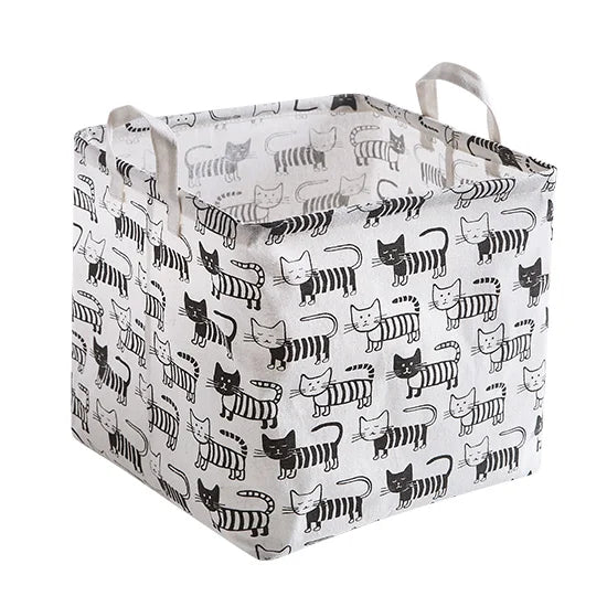 Cube Canvas Basket - Toy Storage Box - Just Kidding Store