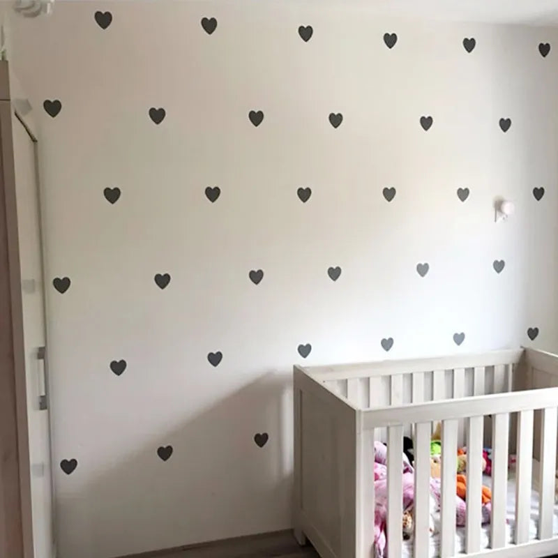 Love Hearts Wall Stickers Kids Wall Decal Vinyl - Just Kidding Store
