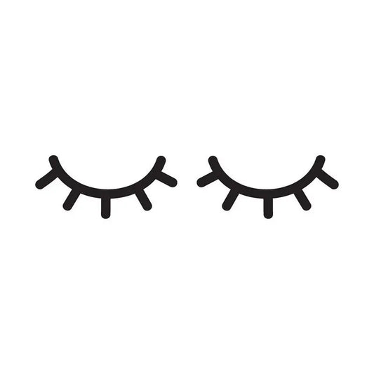 Sleepy Eyes Wall Decal - Nordic Style Eyelash Stickers - Just Kidding Store