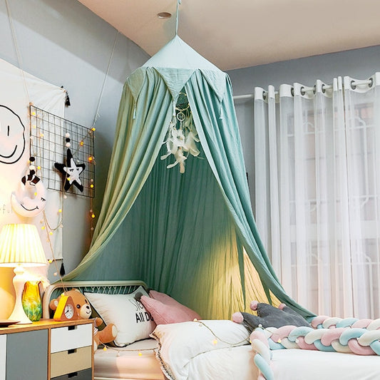 Tassel Bed Canopy - Hung Dome - Just Kidding Store