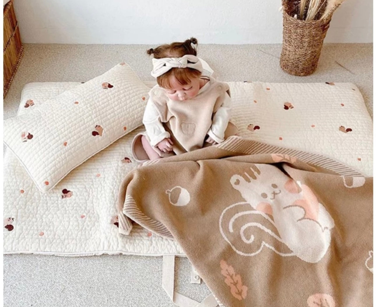 Embroidered Quilted Nap Mat