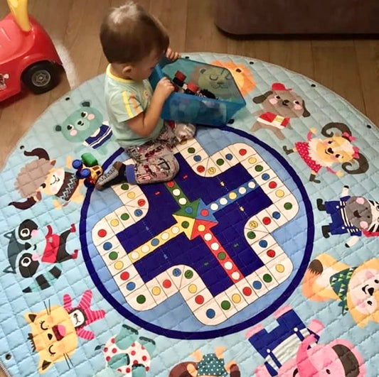 Activity Play Mat - Toy Storage Bag - Animal Playground