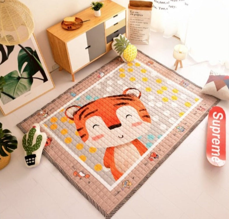 Tiger Play Mat - Quilted Anti Skid Carpet - Just Kidding Store