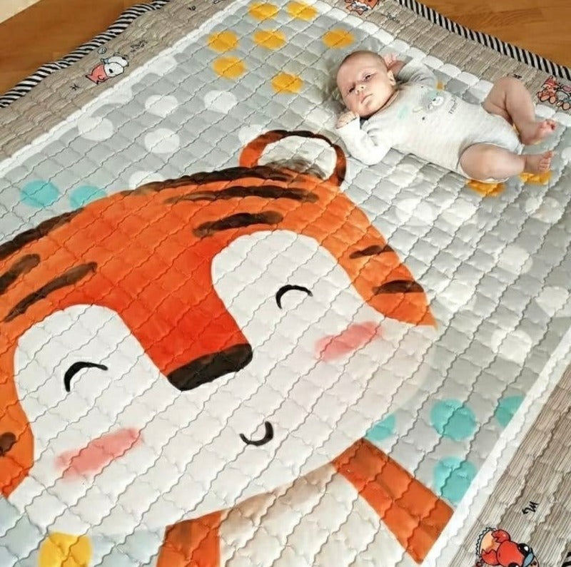 Tiger Play Mat - Quilted Anti Skid Carpet - Just Kidding Store