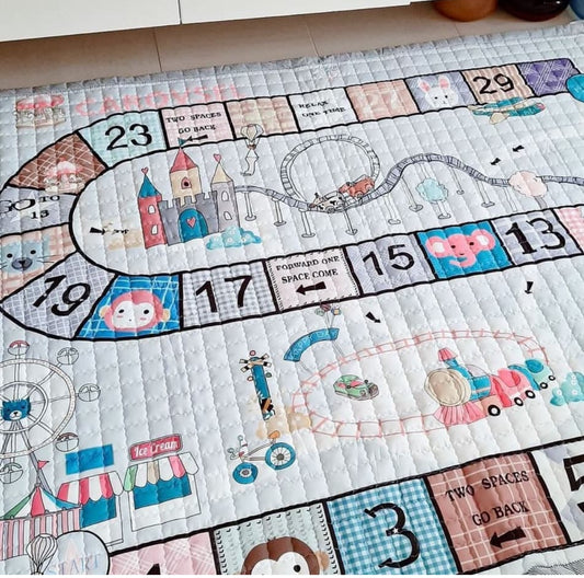 Oversized Quilted Play Mat - Anti Skid Carpet - Dreamland