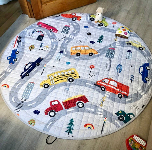 Activity Play Mat - Toy Storage Bag - Car Road Map - Just Kidding Store