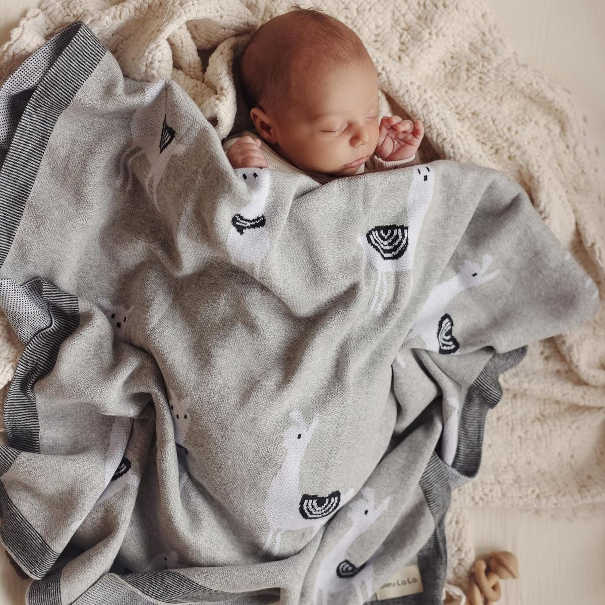 Alpaca Cotton Knitted Blanket