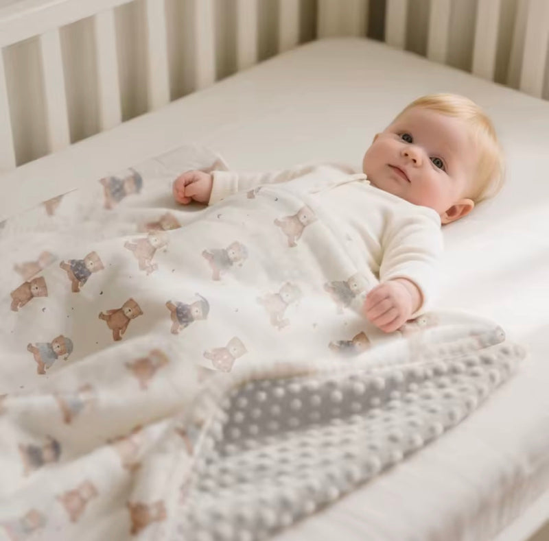 Minky Double Sided Baby Nursery Blanket - Just Kidding Store