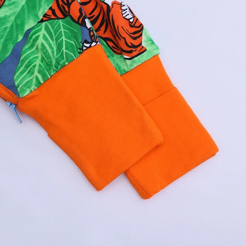 Orange Tiger Baby Infant Romper - Just Kidding Store