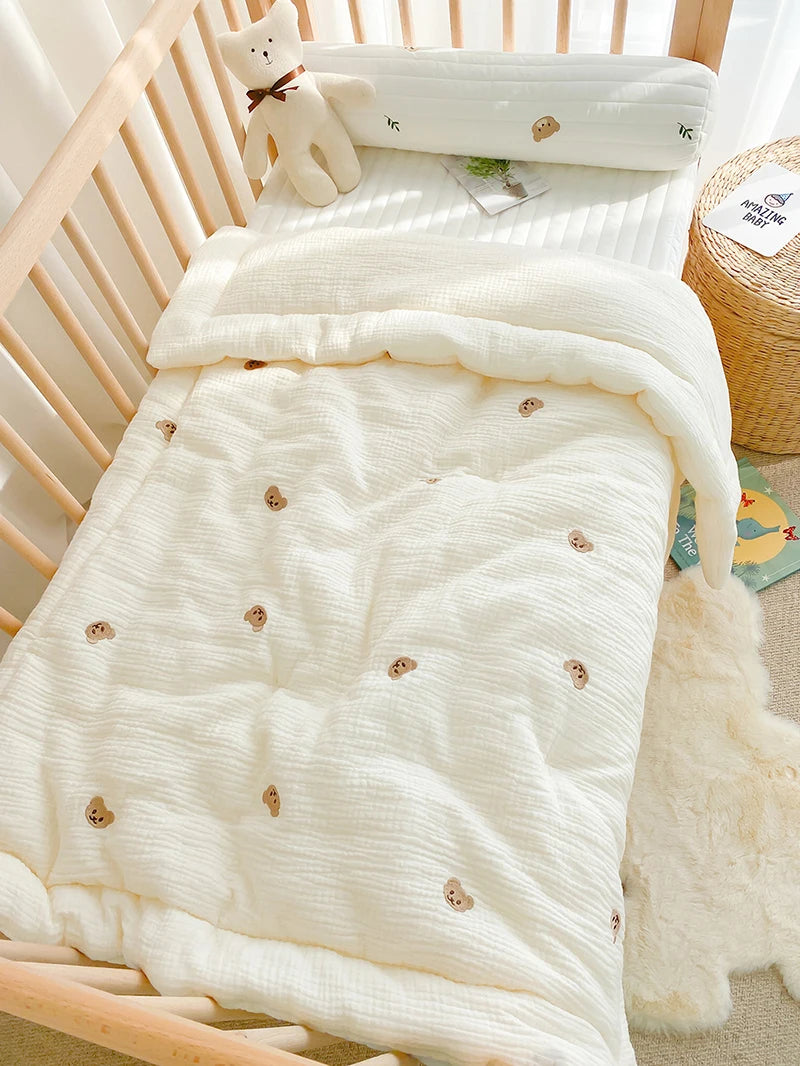 Winter Thick Muslin Cotton Bed Cover - Just Kidding Store