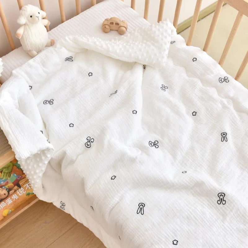 Embroidered Winter Cotton Bed Cover - Just Kidding Store