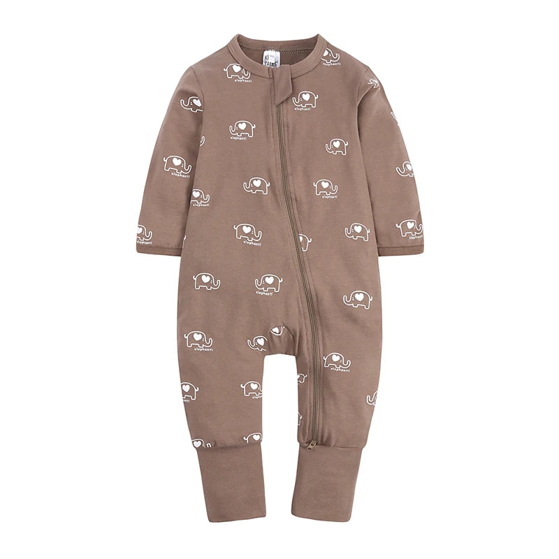 Brown Elephant Baby Infant Romper - Just Kidding Store