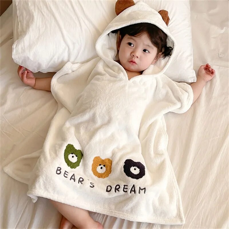 Coral Velvet Hooded Towel - Just Kidding Store