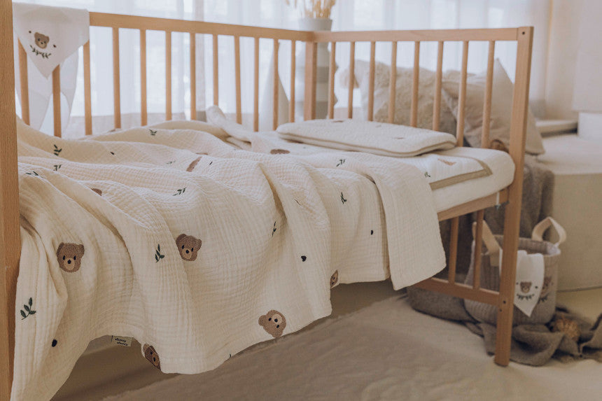 Korean Style Cotton Blanket - 6 Layers Muslin Swaddle - Just Kidding Store