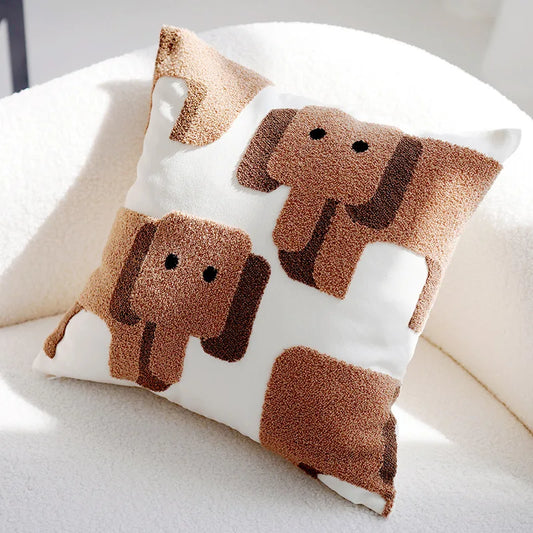 Elephant Embroidered Cushion Covers - Just Kidding Store