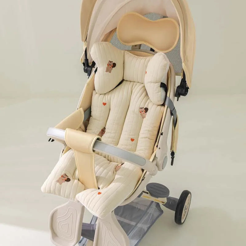 Embroidered Stroller Liner - Thicken Pram Pad - Just Kidding Store