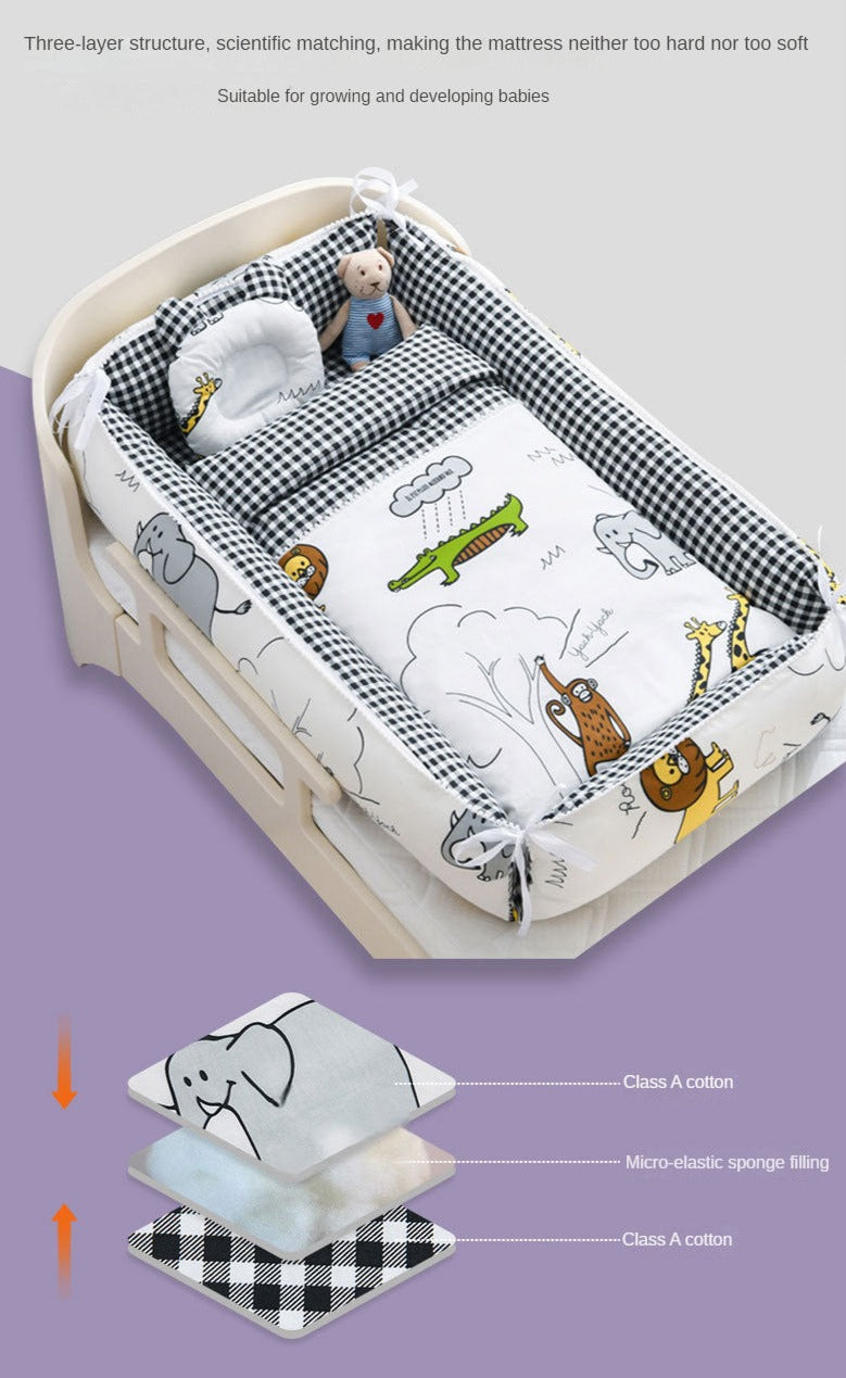Baby Nest - Portable High Border Infant Crib - Just Kidding Store