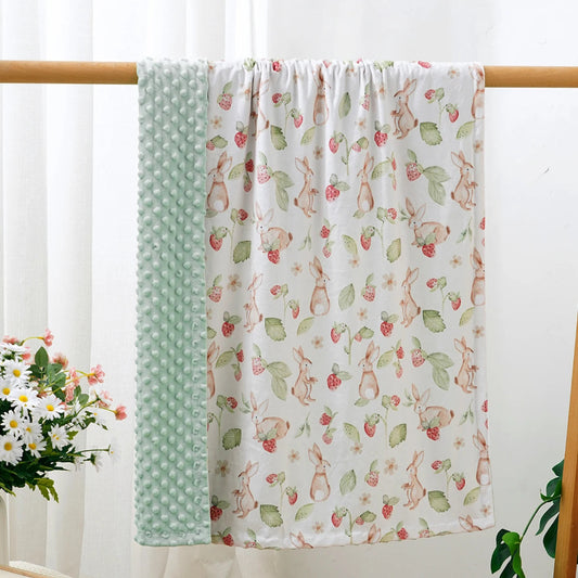 Minky Double Sided Baby Nursery Blanket - Just Kidding Store