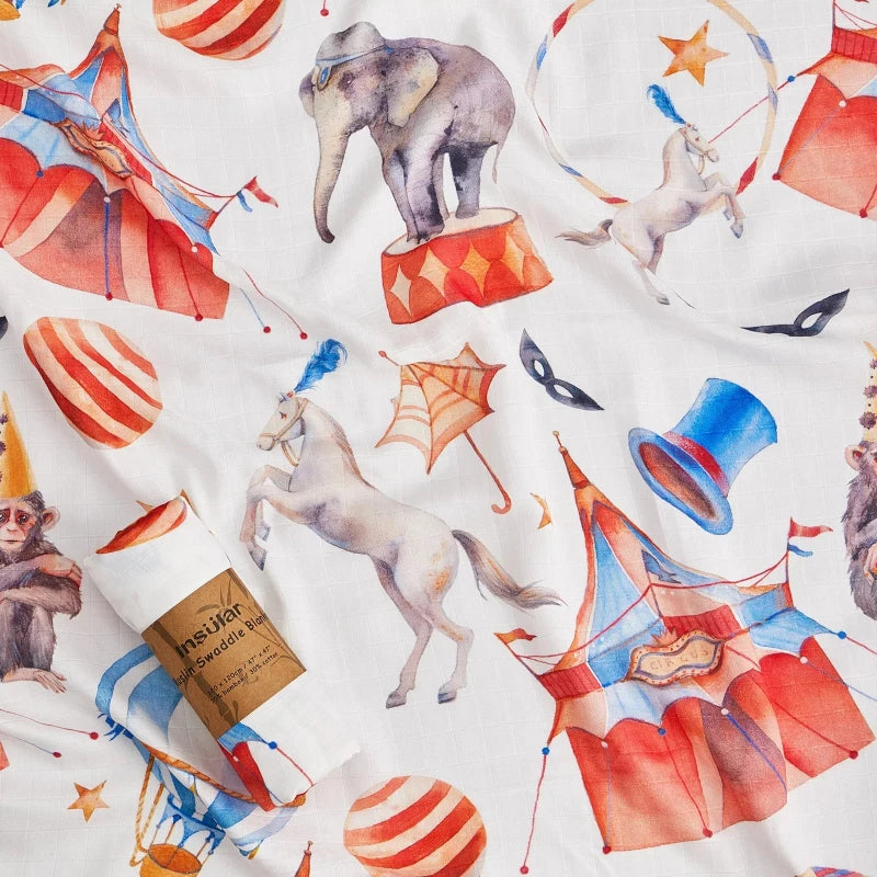 Bamboo Cotton Baby Muslin Swaddle Blanket - Just Kidding Store