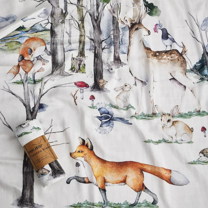 Bamboo Cotton Baby Muslin Swaddle Blanket - Just Kidding Store