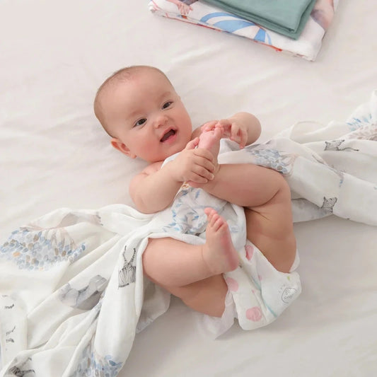 Bamboo Cotton Baby Muslin Swaddle Blanket - Just Kidding Store