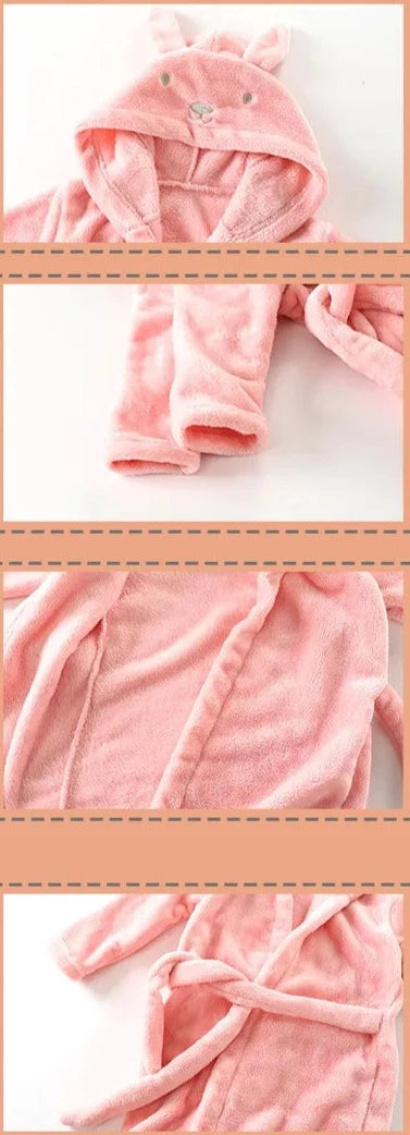 Hooded Flannel Childrens Dressing Gown - Just Kidding Store