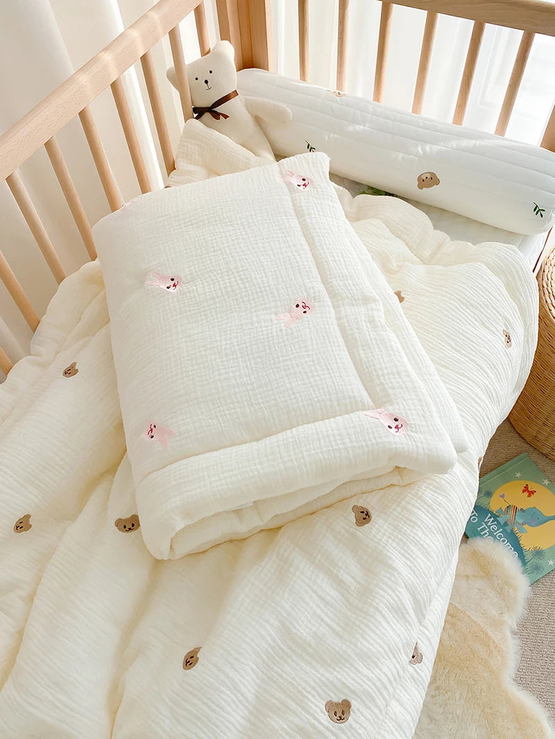 Winter Thick Muslin Cotton Bed Cover - Just Kidding Store