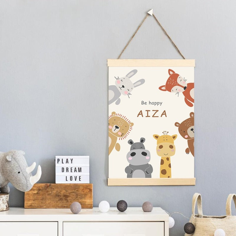 Custom Name Personalised Canvas Poster - Just Kidding Store