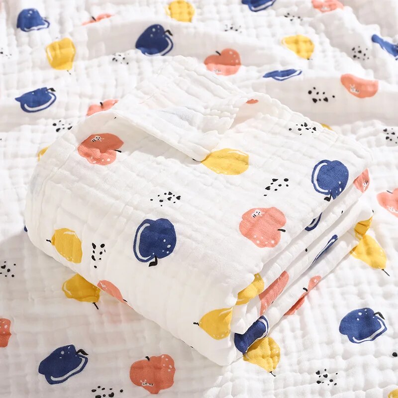 6 Layers Cotton Muslin Swaddle Blanket - Just Kidding Store
