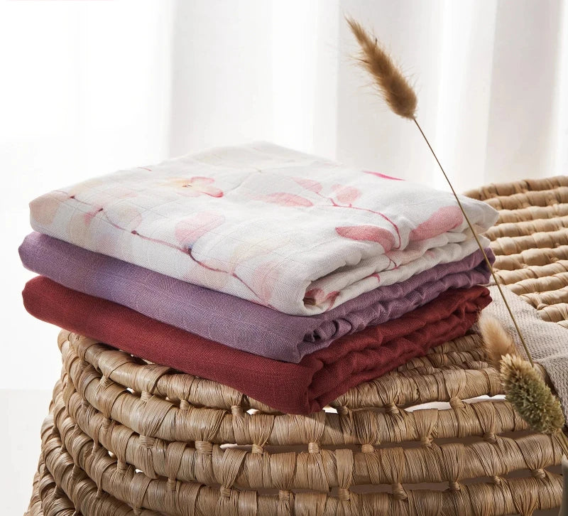 Bamboo Cotton Baby Muslin Swaddle Blanket - Just Kidding Store