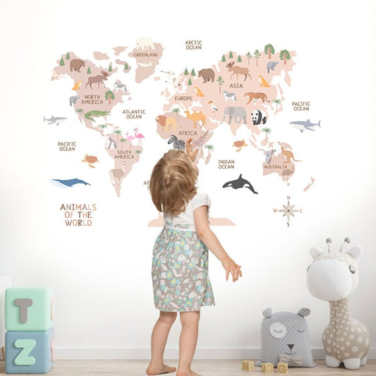 Wildlife World Kids Nursery Map - Just Kidding Store
