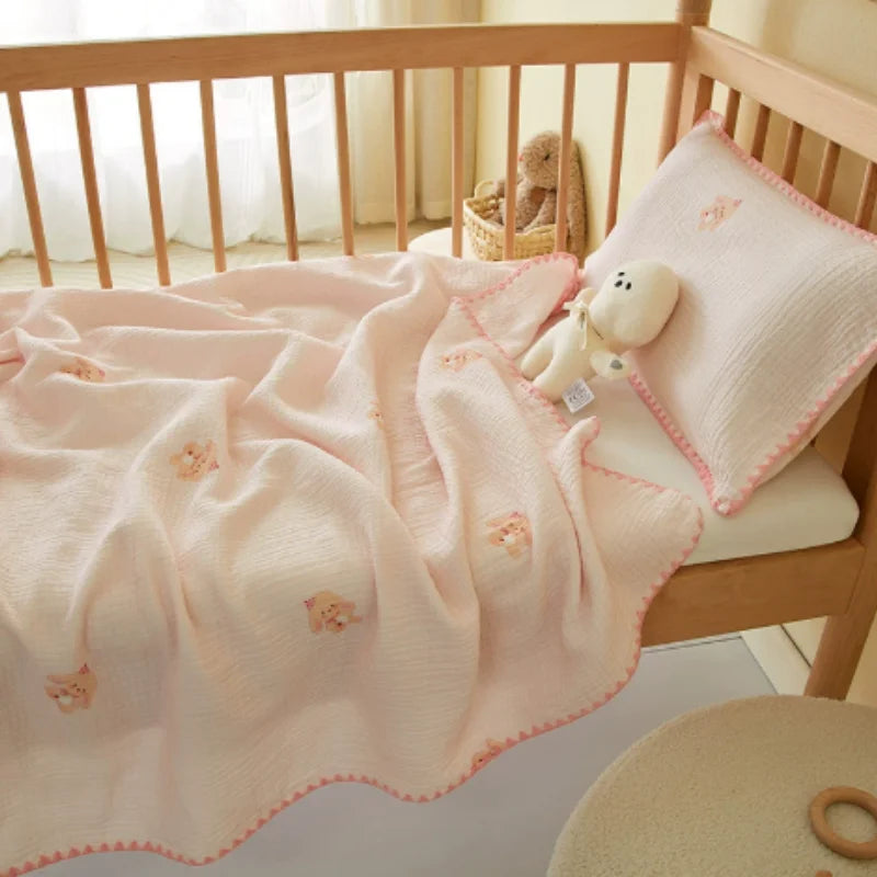 4 Layers Muslin Baby Nursery Blanket - Just Kidding Store